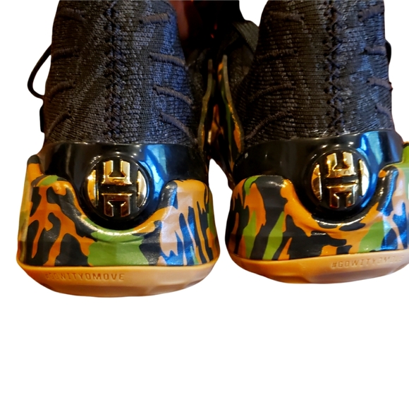 Adidas Harden Vol. 4 Basketball Shoes Black & Camo - Size 7 - Picture 6 of 11